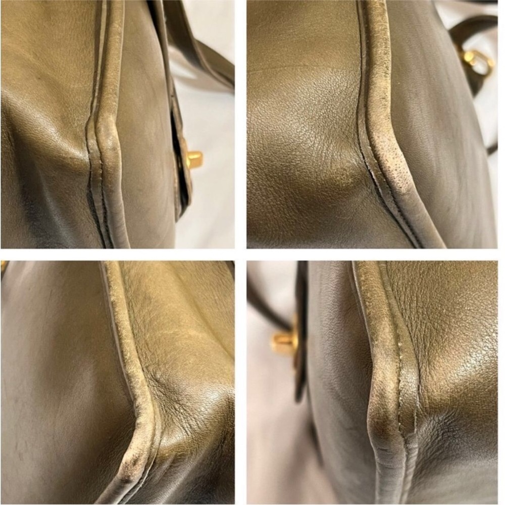 Vintage Coach Willis Bag Olive Green Leather E8C-9927 Rare And HTF - Picture 6 of 13